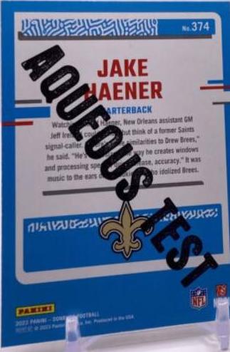 Jake Haener #374 2023 Panini Donruss Football