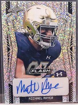 Michael Mayer #PA-MM1 2022 Leaf Flash Portrait Autographs Football