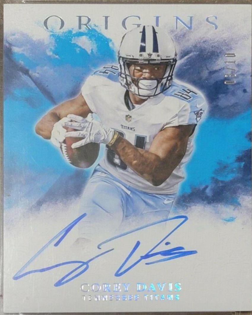Corey Davis #RA-CD Football Cards 2017 Panini Origins Rookie Autographs