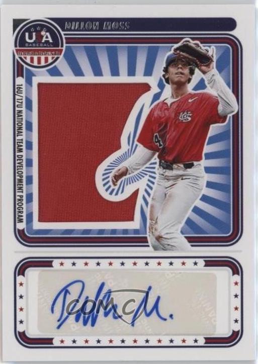 Dillon Moss #SS-DM 2024 Panini Stars & Stripes USA Signatures Silhouettes Baseball