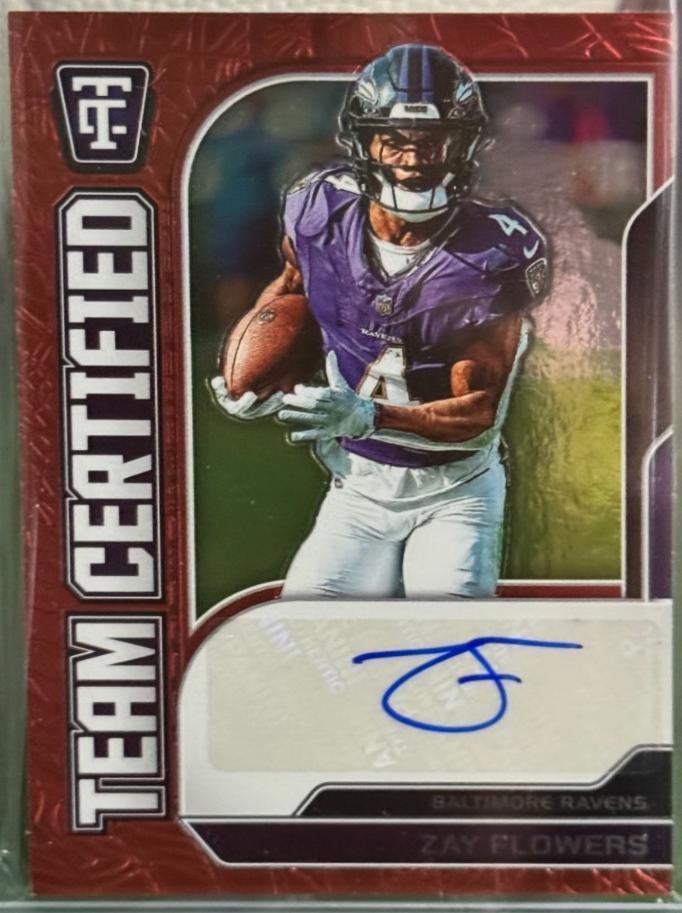 Zay Flowers #1 2024 Panini Totally Certified Team Signature Football