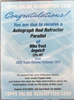 Mike Trout [Red Refractor] #CPA-MT