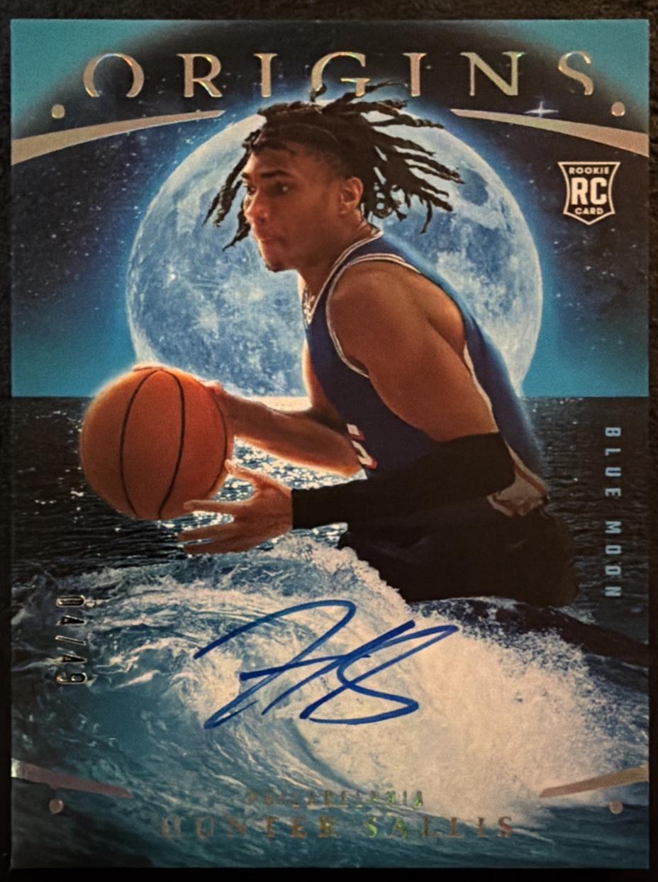 Hunter Sallis #17 2025 Panini Origins Blue Moon Signature Basketball