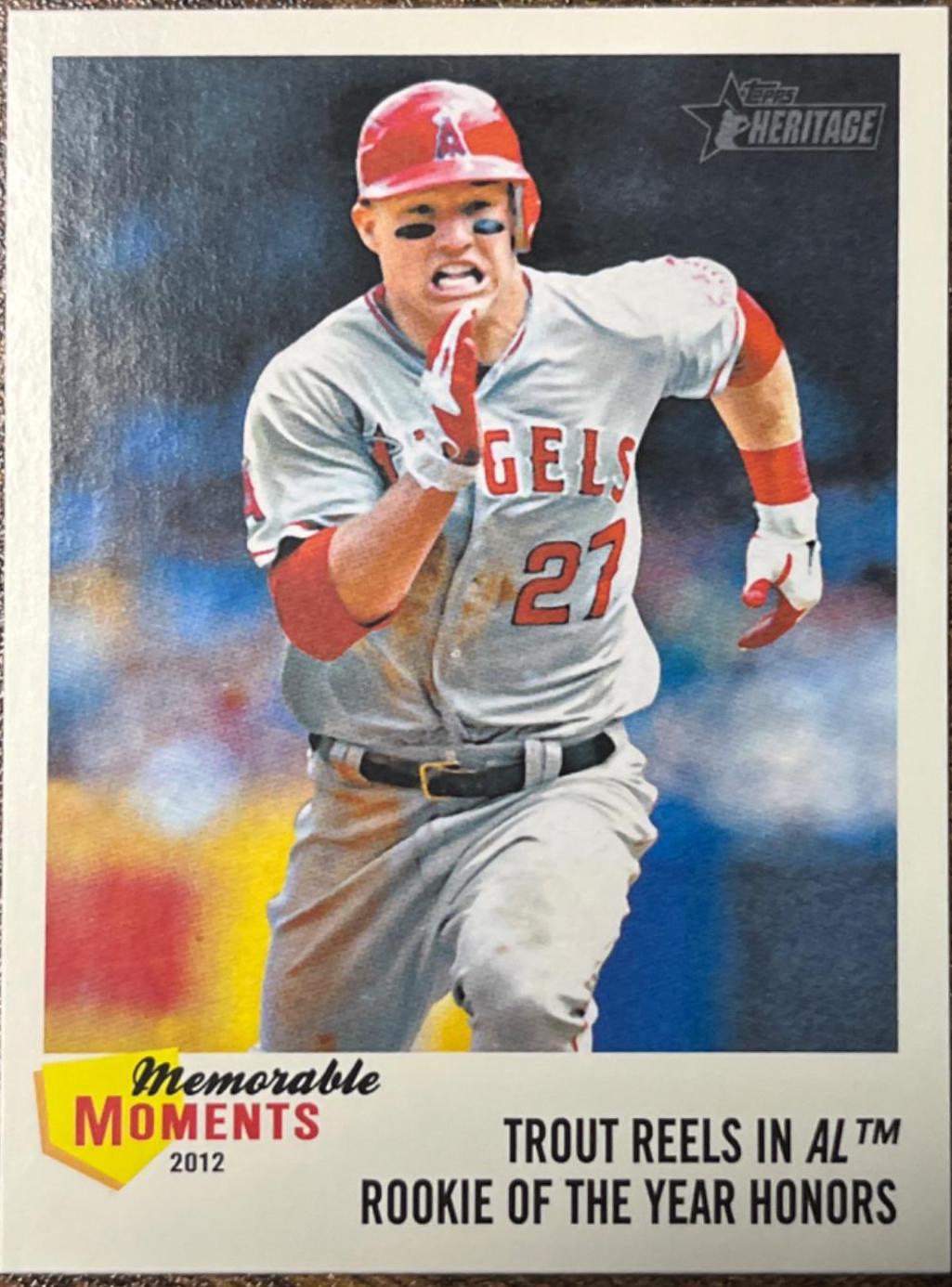 Mike Trout #MM-MT Baseball Cards 2013 Topps Heritage Memorable Moments