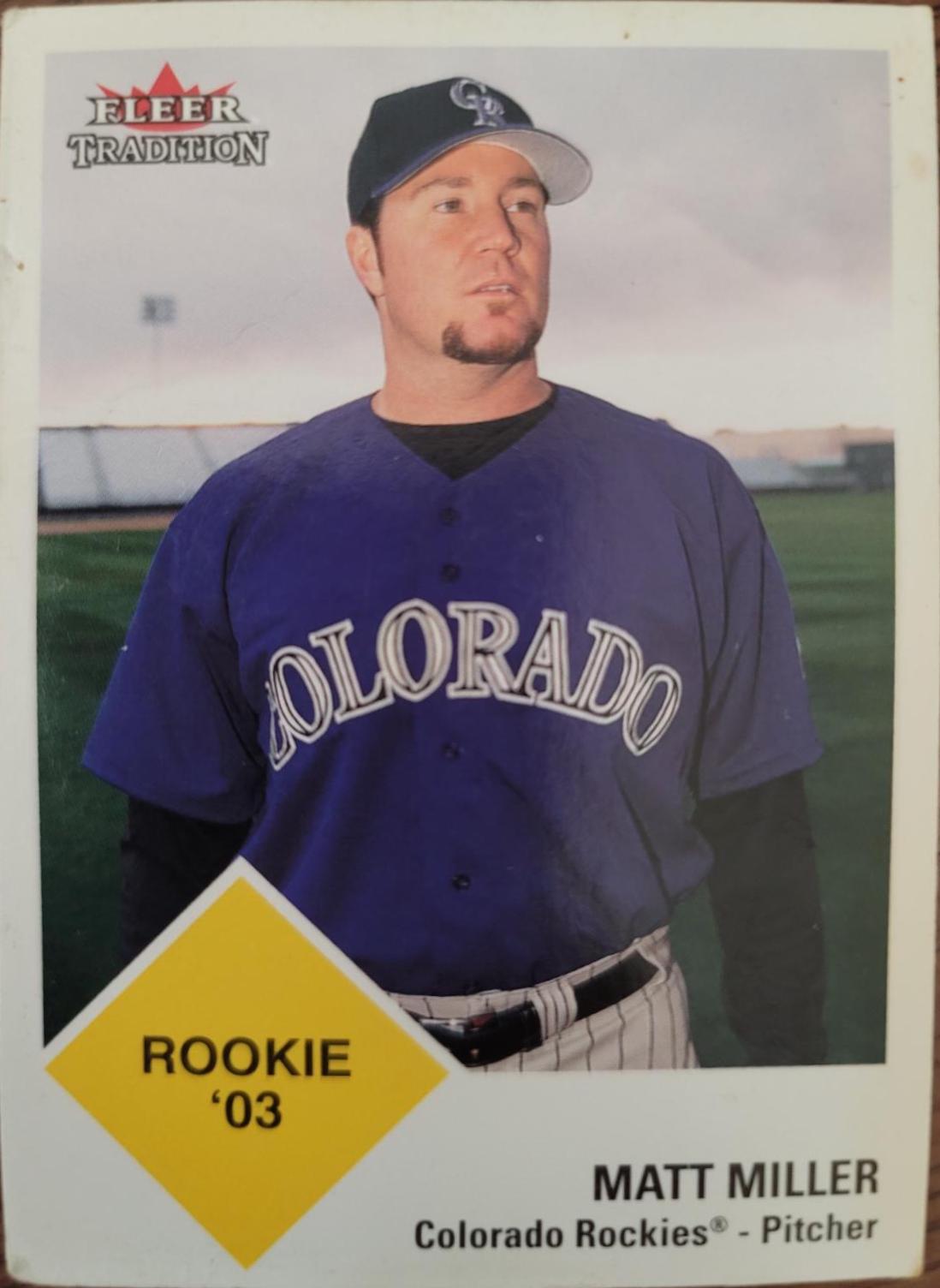 Matt Miller #U369 Baseball Cards 2003 Fleer Tradition