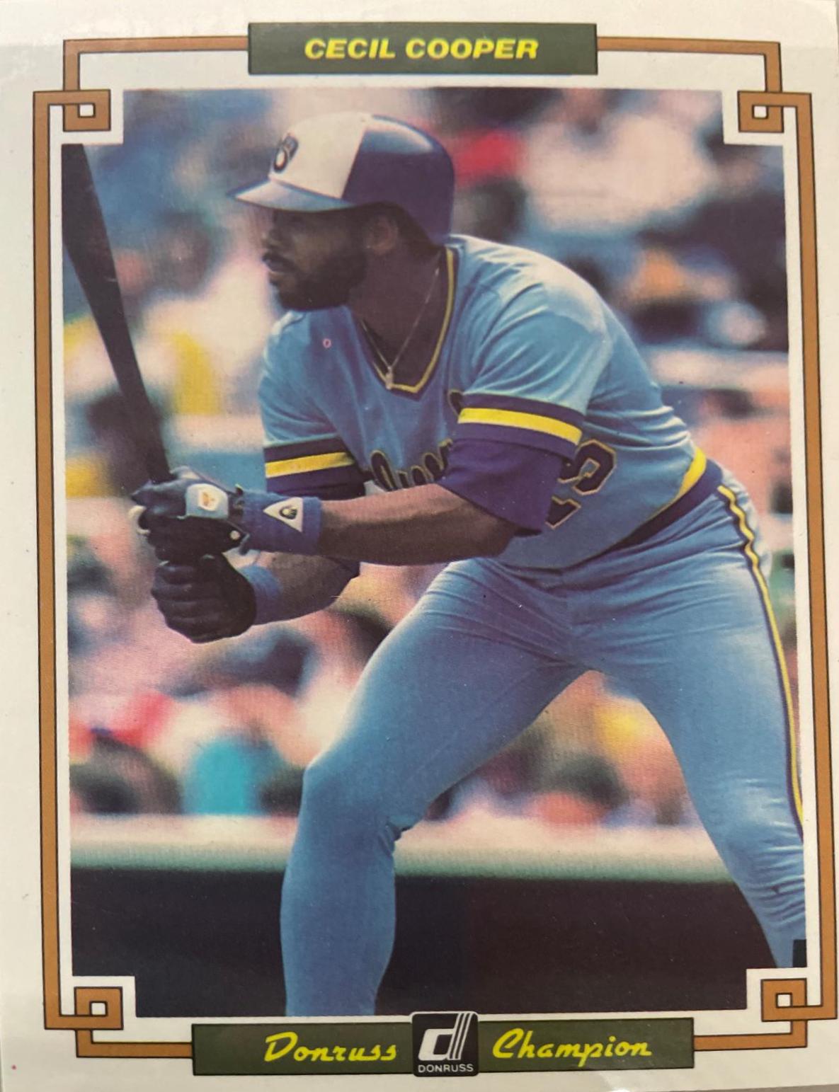Cecil Cooper Baseball Cards 1984 Donruss Champions
