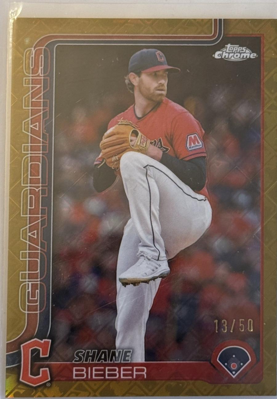 Shane Bieber [Gold Refractor] #13
