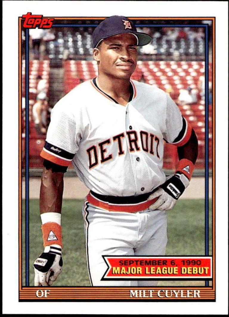 Milt Cuyler #36 Baseball Cards 1991 Topps '90 M.L. Debut