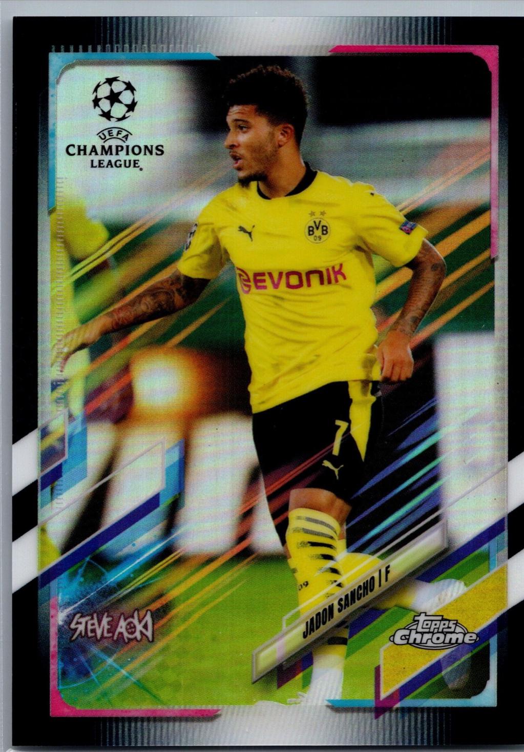 Jadon Sancho #78 2021 Topps Chrome UEFA X Steve Aoki