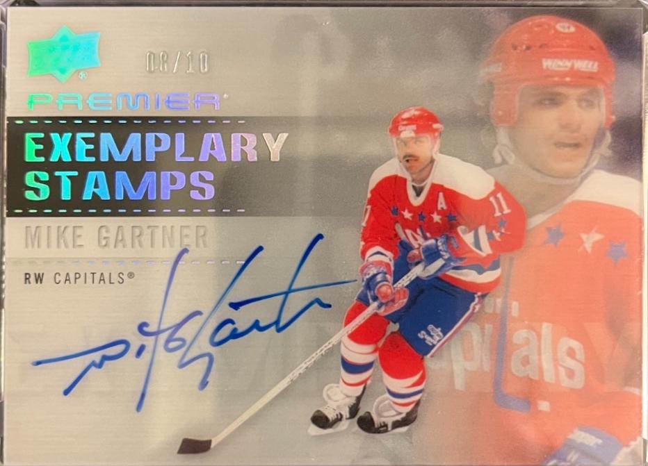 Mike Gartner #ES-MG 2023-24 Upper Deck Premier Hockey Exemplary Stamps