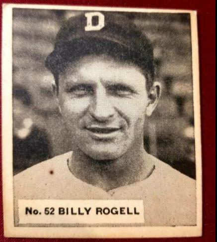 Billy Rogell #52 1936 World Wide Gum Baseball