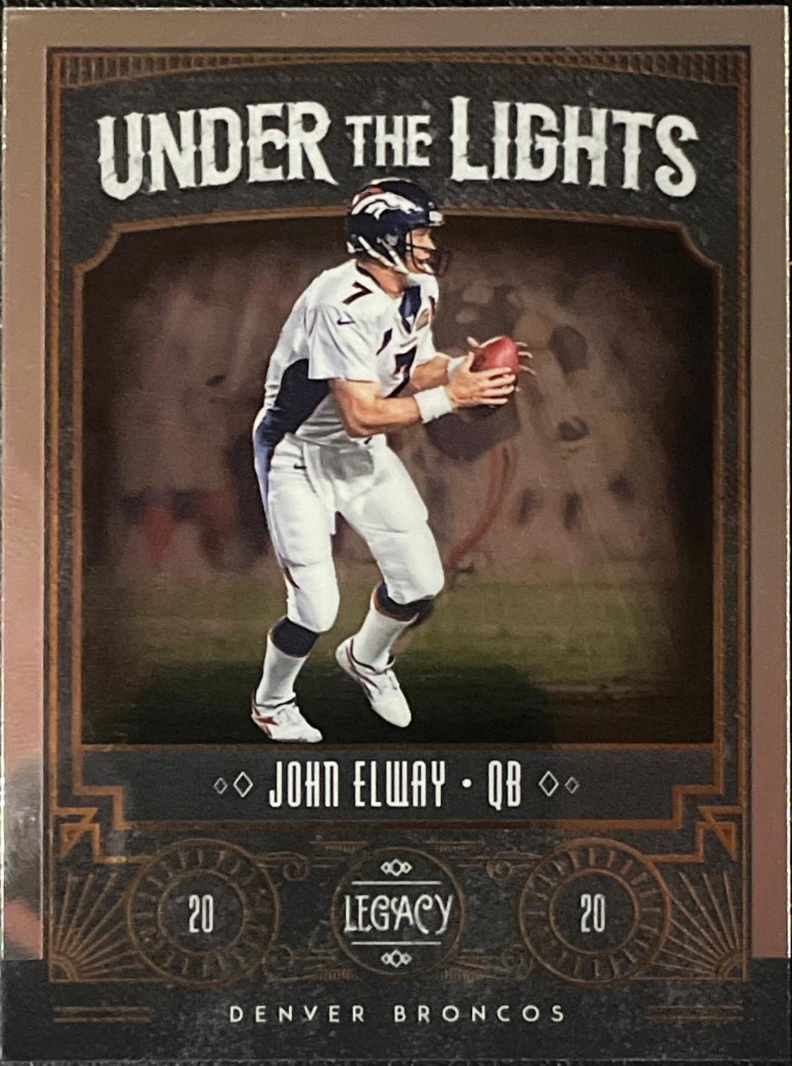 John Elway #UJ-JE Football Cards 2020 Panini Legacy Under the Lights