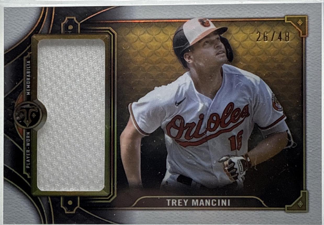 Trey Mancini #SJR1-TM2 2022 Topps Triple Threads Baseball Single Jumbo Relics