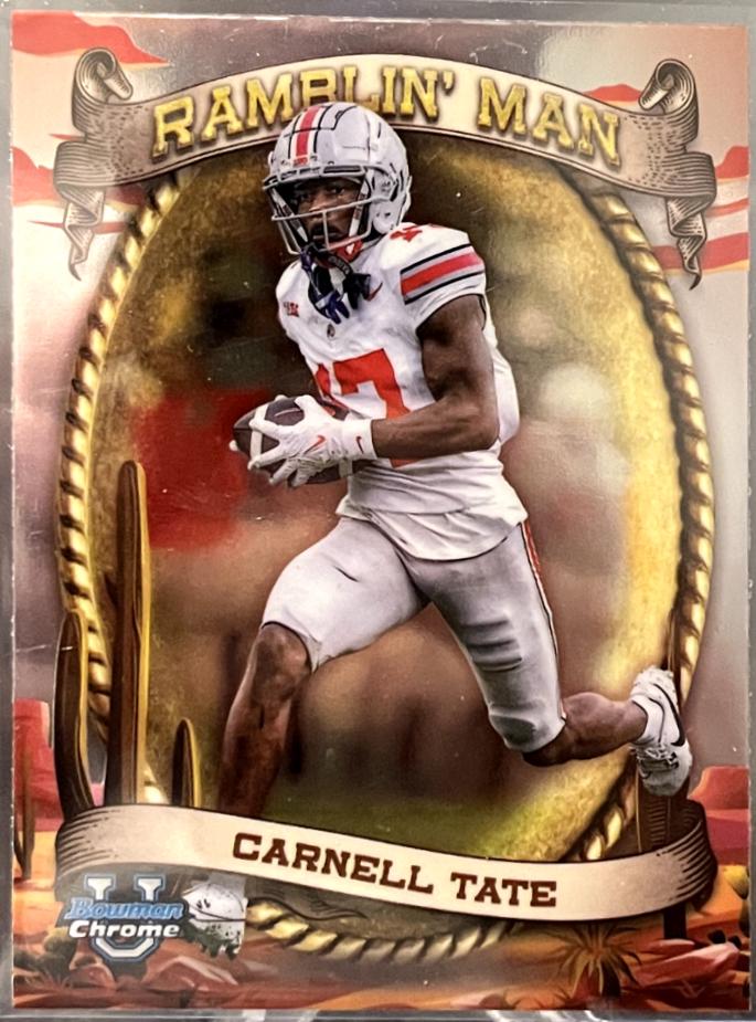 Carnell Tate #RM-10 Football Cards 2024 Bowman Chrome University Ramblin’ Man