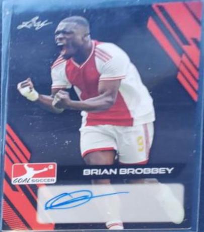 Brian Brobbey #BA-BB2 Soccer Cards 2023 Leaf Goal Autographs