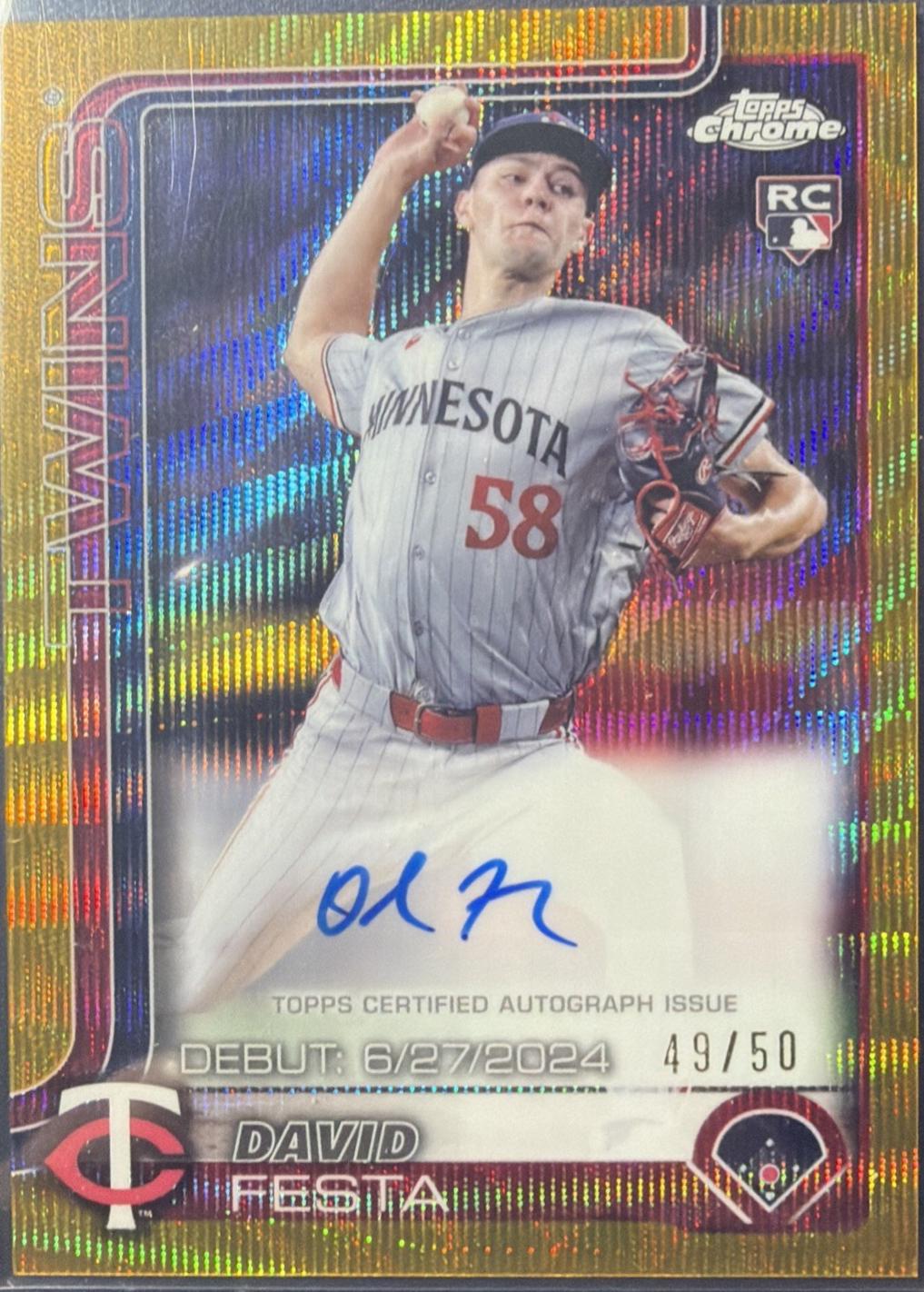 David Festa [Gold Wave Refractor] #CRDA-DF
