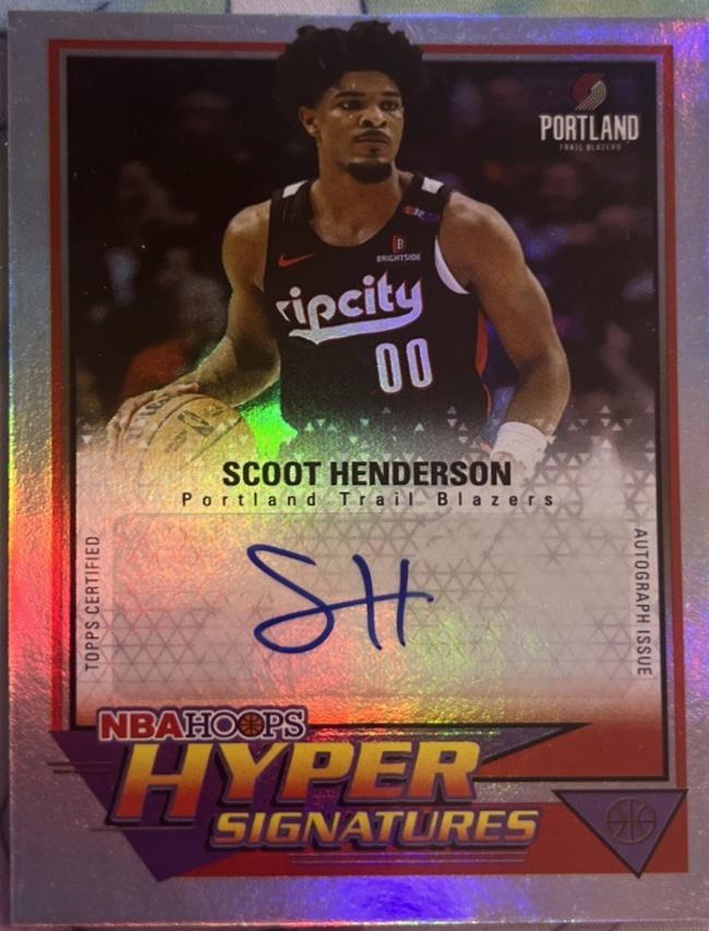 2025 Topps NBA Hoops Hyper Signature Scoot Henderson #HHS-S card