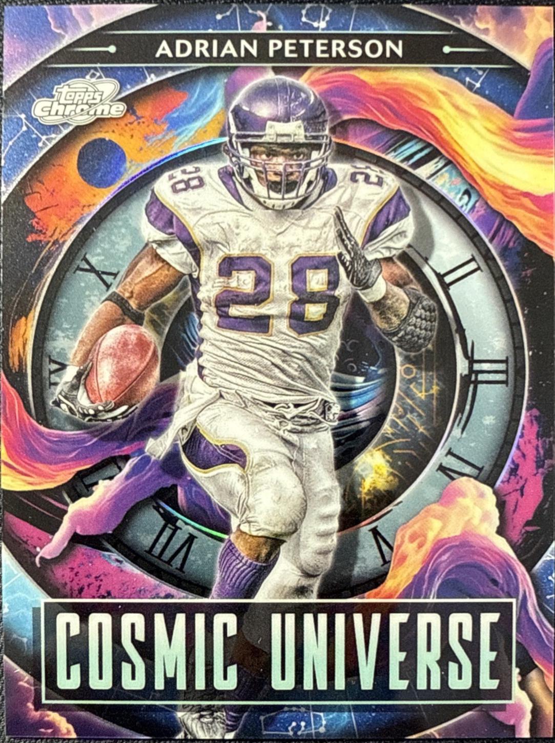 Adrian Peterson #CU-8 Football Cards 2024 Topps Cosmic Chrome Universe