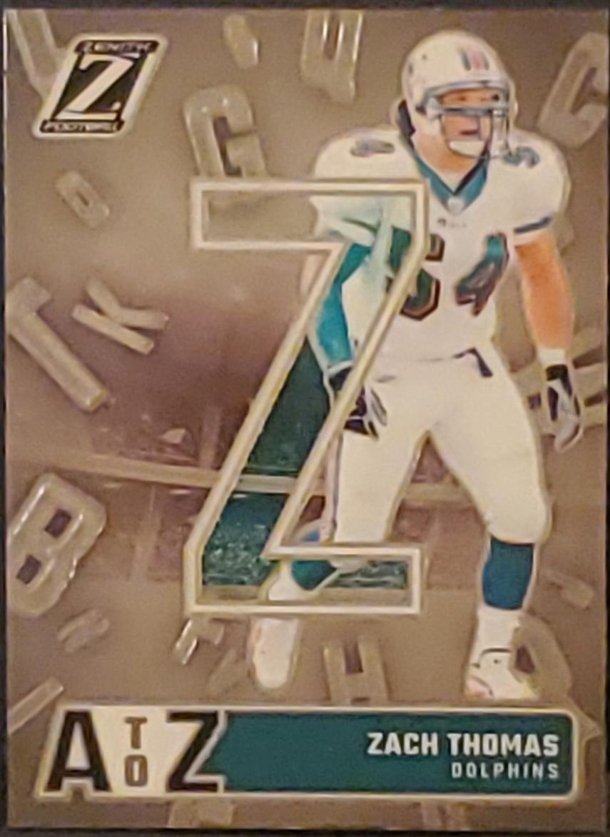 Zach Thomas #26 Football Cards 2024 Panini Zenith A to Z