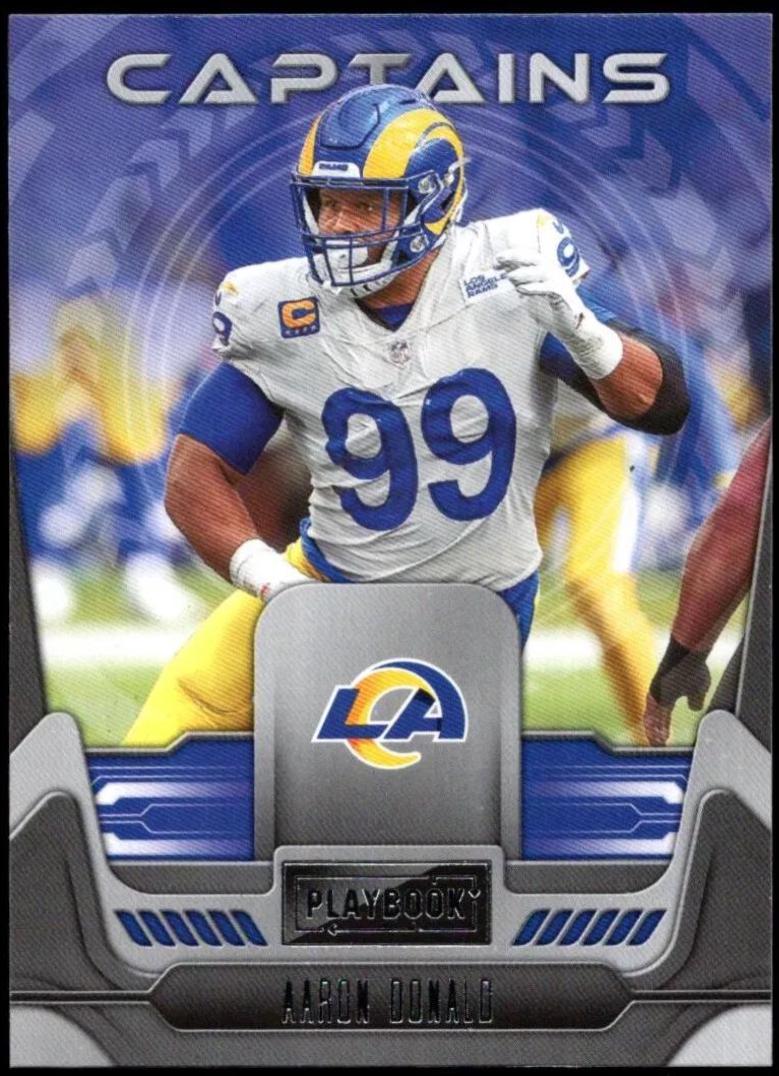 Aaron Donald #C-4 Football Cards 2022 Panini Playbook Captains