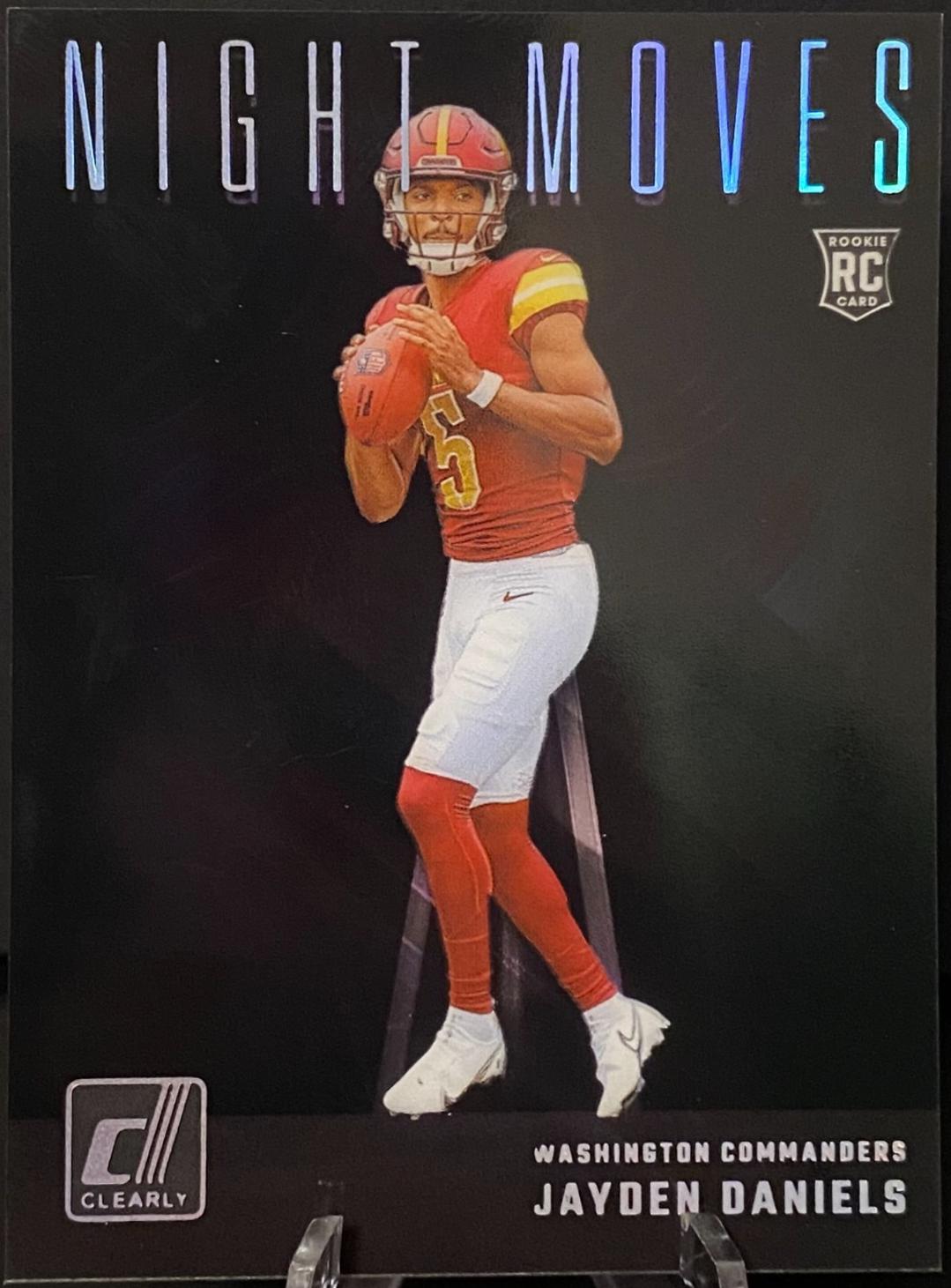 Jayden Daniels #11 Football Cards 2024 Clearly Donruss Night Moves
