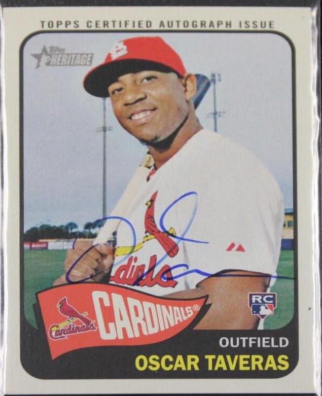 Oscar Taveras #OT 2014 Topps Heritage Real One Autographs Baseball