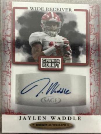 Jaylen Waddle #A122 2021 Sage Premier Draft Autographs Football