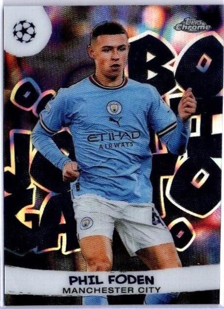 Phil Foden #JB-7 Soccer Cards 2022 Topps Chrome UEFA Club Competitions Joga Bonito