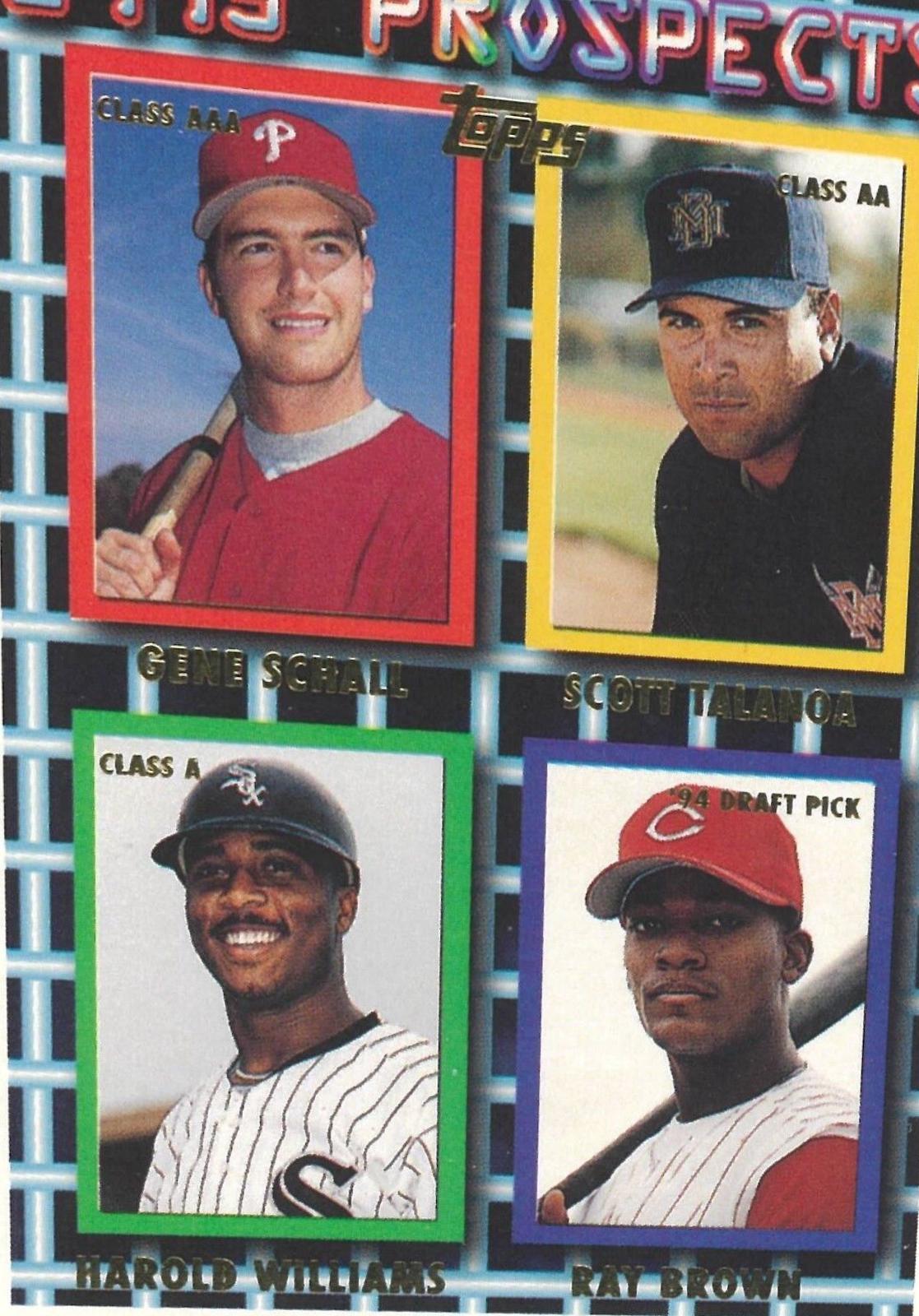 Gene Schall, Scott Talanoa, Harold Williams, Ray Brown #79 Baseball Cards 1995 Topps