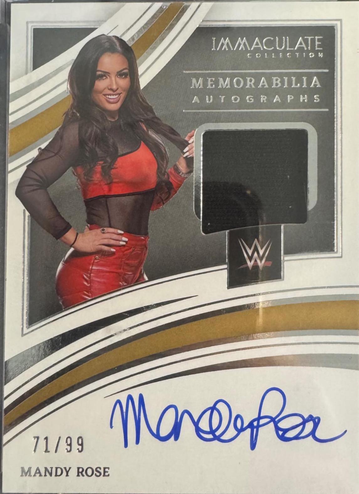 Mandy Rose #MA-MRS Wrestling Cards 2022 Panini Immaculate WWE Memorabilia Autographs