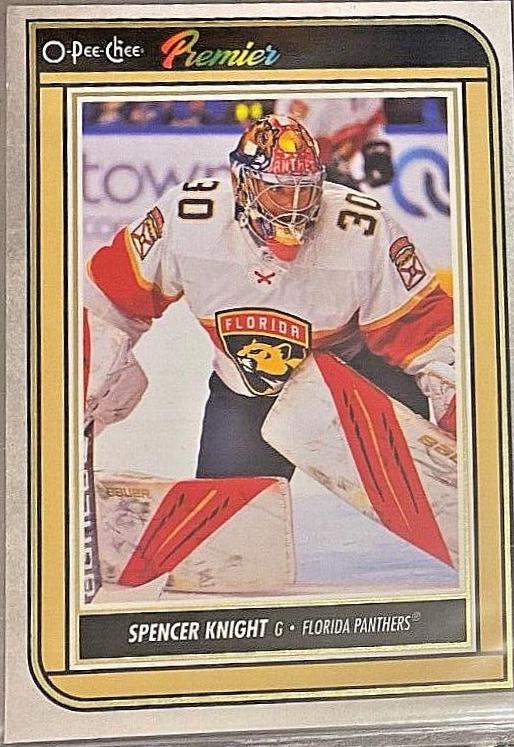 Spencer Knight #P-64 Hockey Cards 2022 O Pee Chee Premier