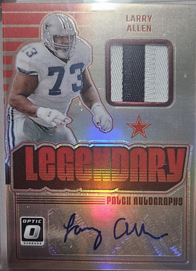 Larry Allen #LPA-LAN Football Cards 2024 Panini Donruss Optic Legendary Patch Autograph