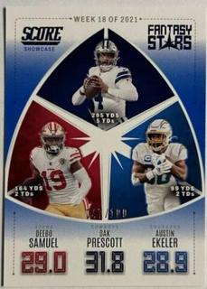 Deebo Samuel, Dak Prescott, Austin Ekeler