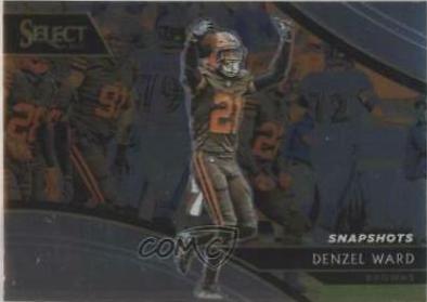 Denzel Ward #SN-12 Football Cards 2018 Panini Select Snapshots