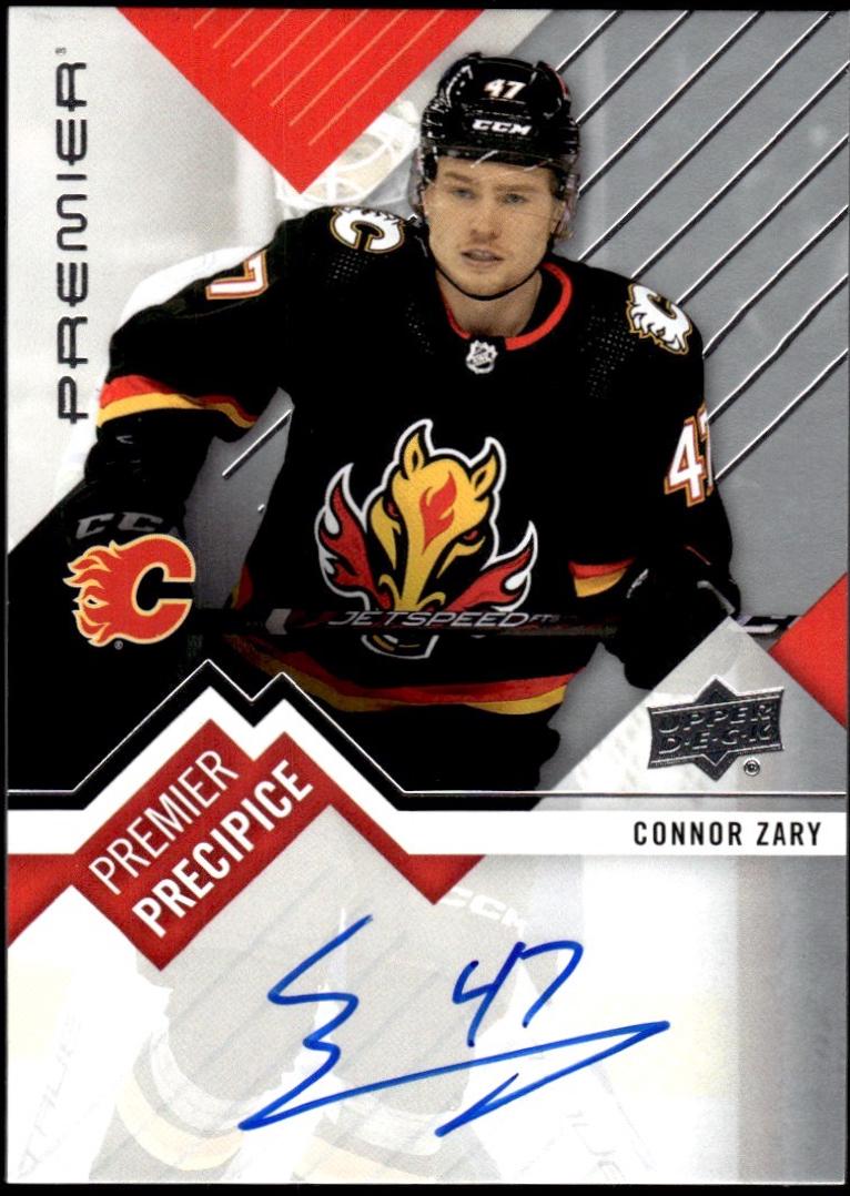 Connor Zary #PPR-CZ Hockey Cards 2023 Upper Deck Premier Precipice Auto Rookie
