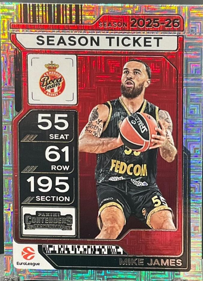 Mike James #34 2025 Panini Contenders Euroleague Basketball