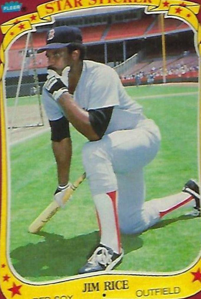 1986 Fleer Star Stickers Jim Rice #96 card