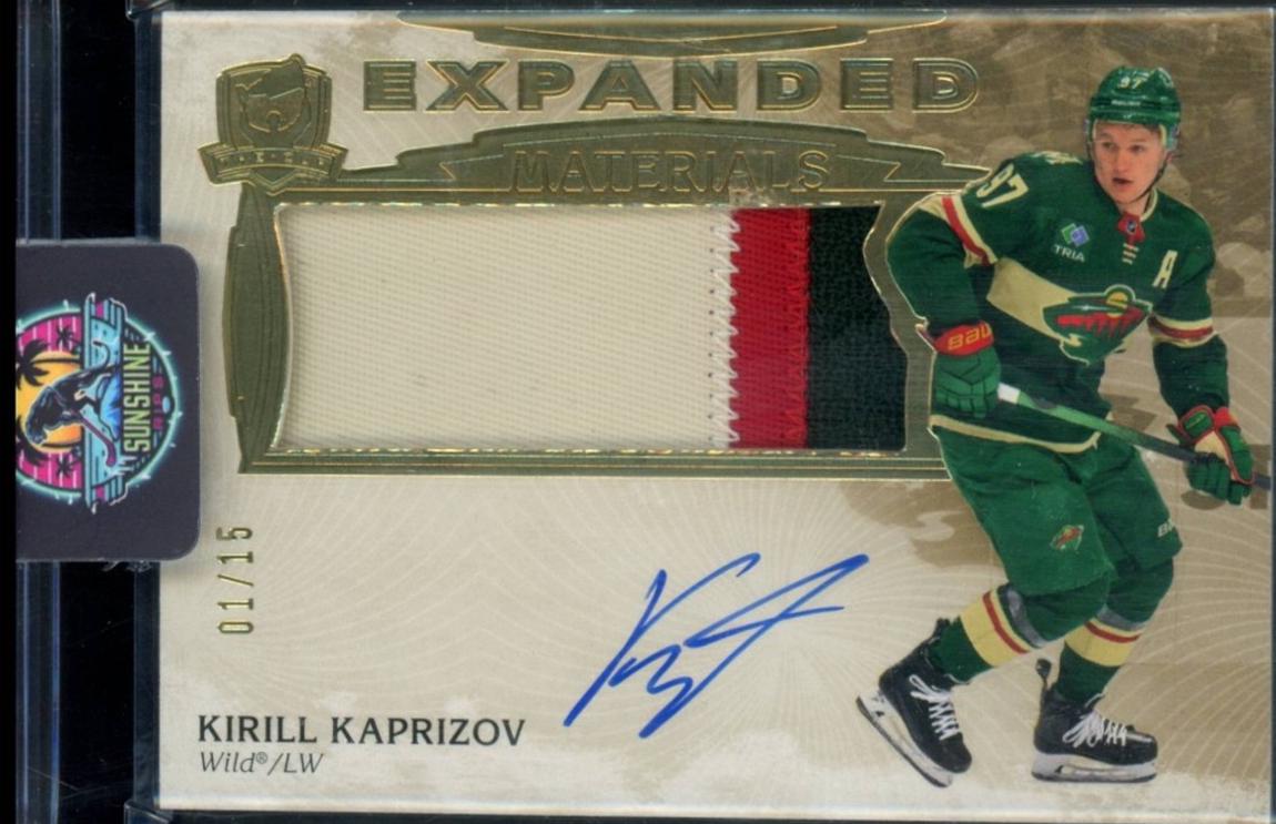 Kirill Kaprizov #EM-KK 2023 Upper Deck The Cup Expanded Materials Autograph Hockey