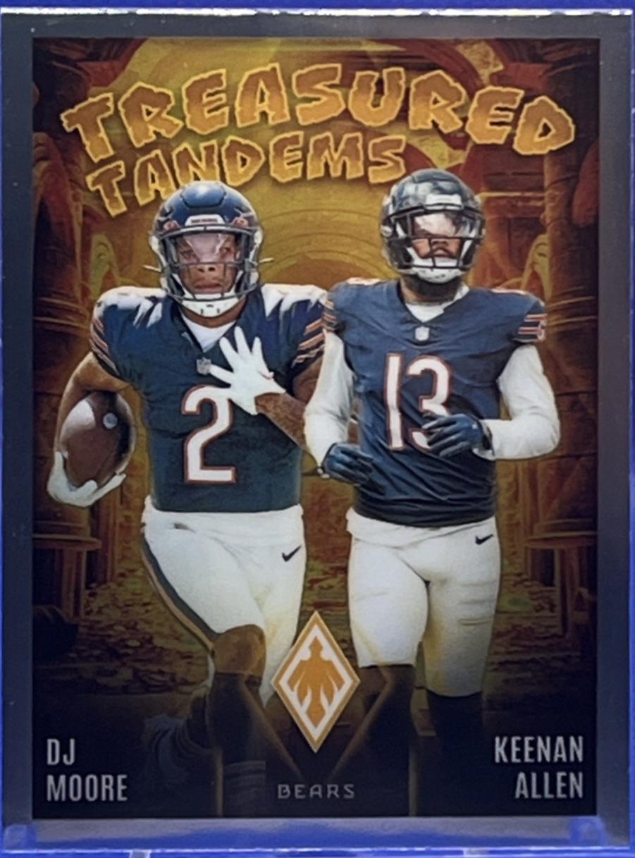 DJ Moore / Keenan Allen #TT-CHI Football Cards 2024 Panini Phoenix Treasured Tandems