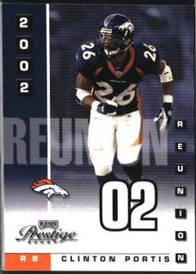 Clinton Portis #R-8 Football Cards 2003 Playoff Prestige 2002 Reunion