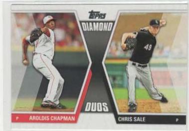 Aroldis Chapman / Chris Sale #DD-13 Baseball Cards 2011 Topps Diamond Duos Series 2