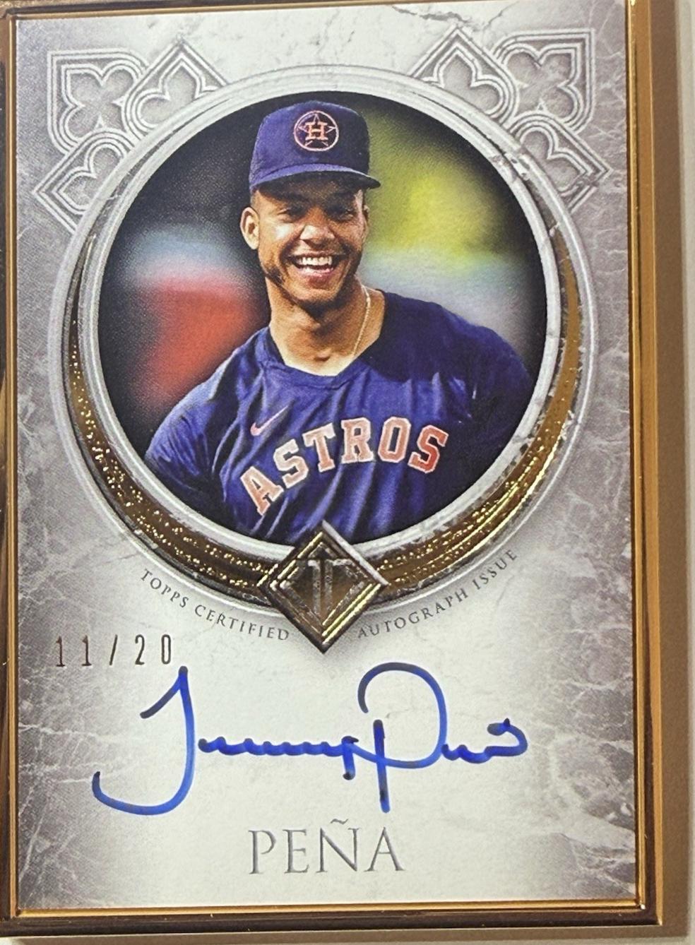 Jeremy Pena #TCA-JPE 2023 Topps Transcendent Gold Frame Autographs Baseball