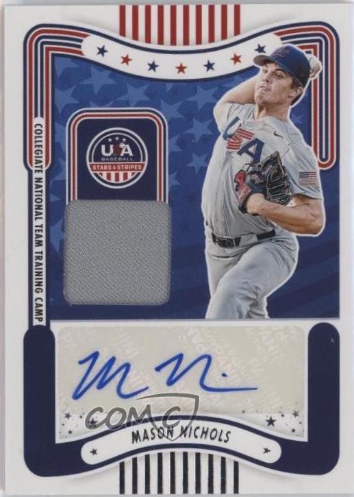 Mason Nichols #SM-MN Baseball Cards 2024 Panini Stars & Stripes Signature Materials