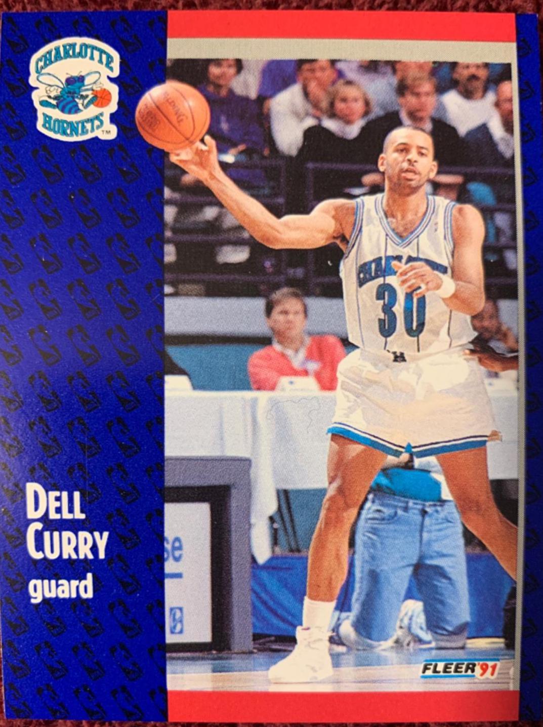 Dell Curry #19 Basketball Cards 1991 Fleer