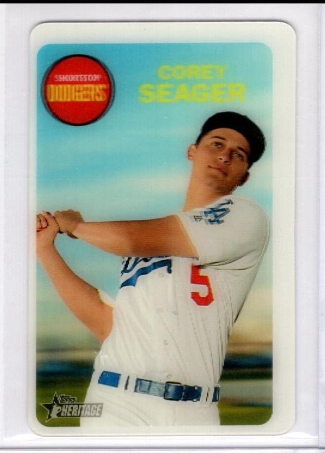 Corey Seager #CS Baseball Cards 2017 Topps Heritage 1968 3D