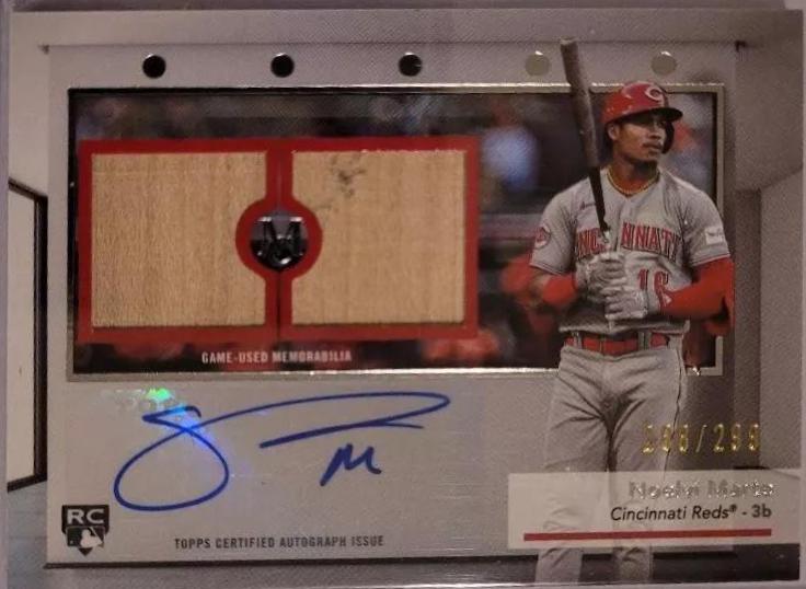 Noelvi Marte #SWDRA-NM Baseball Cards 2024 Topps Museum Collection Dual Relic Autograph
