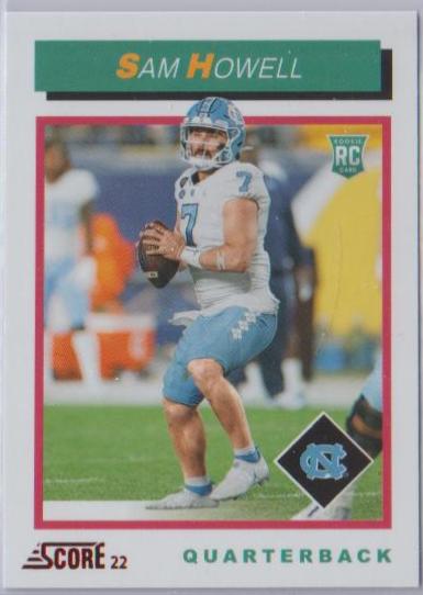 Sam Howell [Red] #TB4 Football Cards 2022 Panini Score 1992 Throwback Rookie