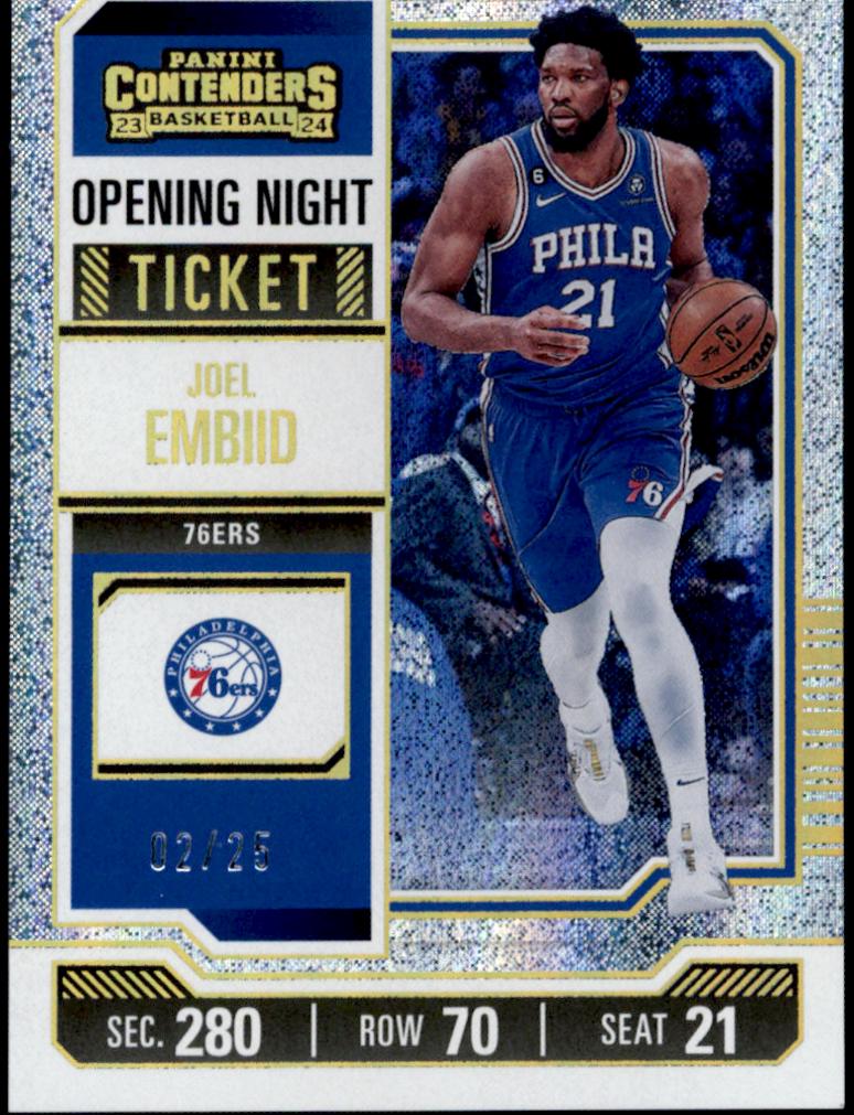 Joel Embiid [Opening Night Ticket #56 2023 Panini Contenders Basketball