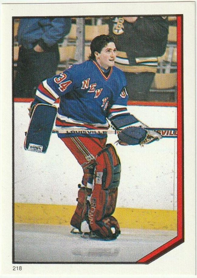 John Vanbiesbrouck #218 Hockey Cards 1986 O-Pee-Chee Sticker