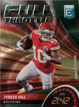 Tyreek Hill #FT10 Football Cards 2022 Panini Donruss Elite Full Throttle